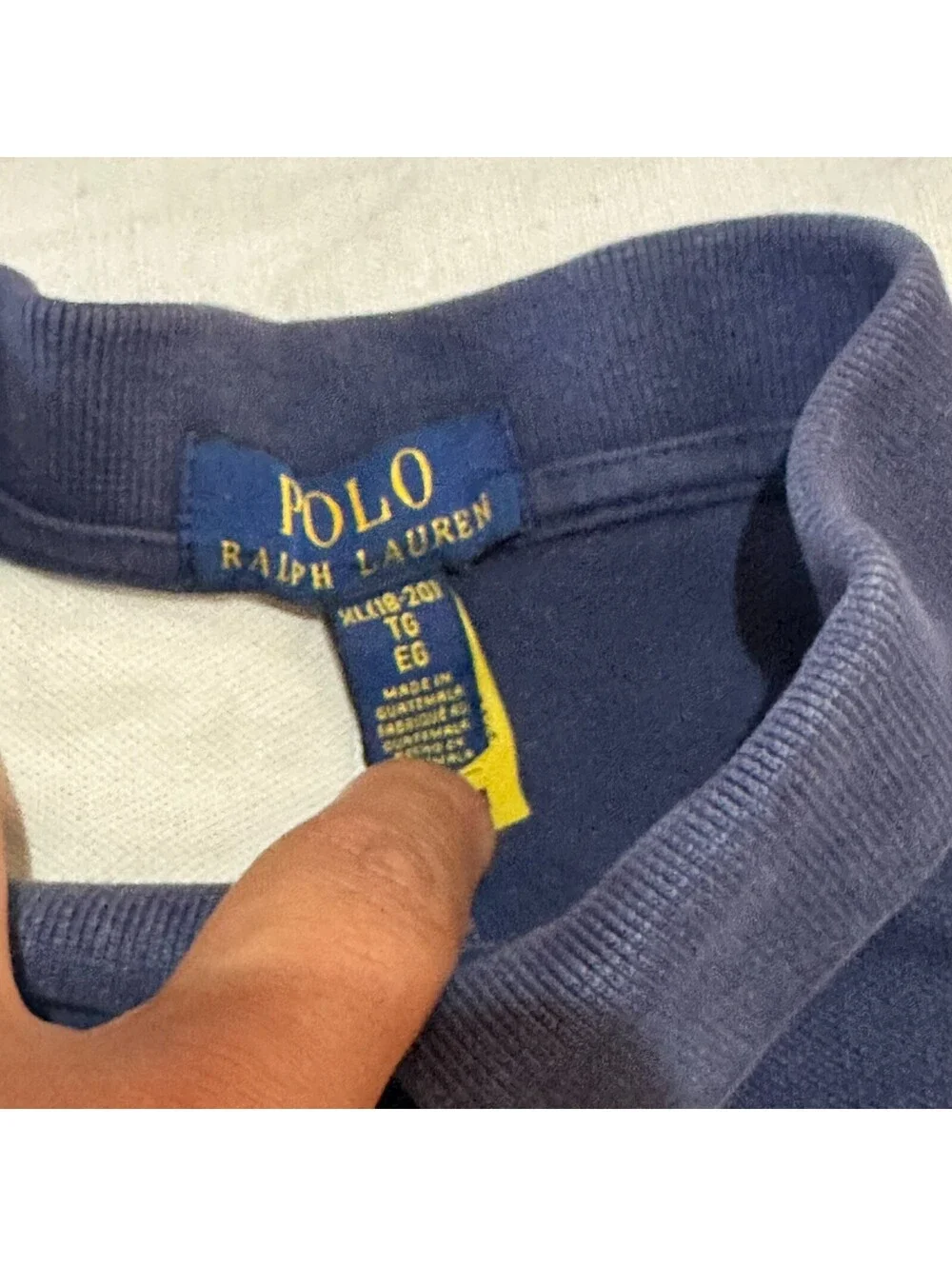 Polo Ralph Lauren Big Pony Youth XL 18-20  Color Block Y2K Collar Shirt